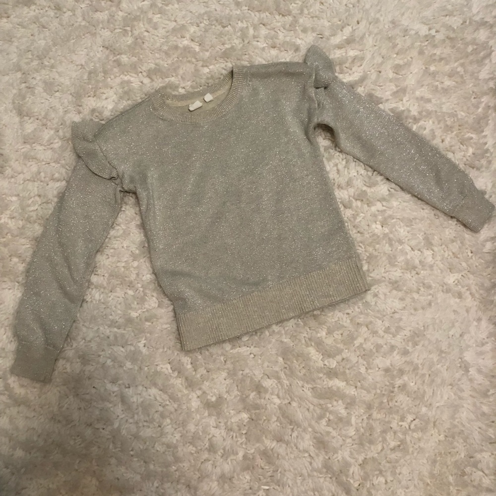 Metallic silver sweater